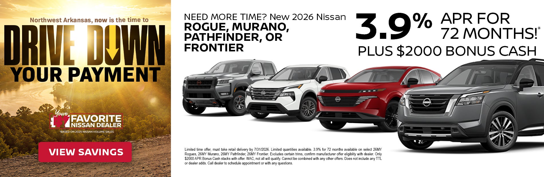 3.9% on New Nissan Models