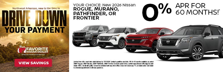 0% on New Nissan Models