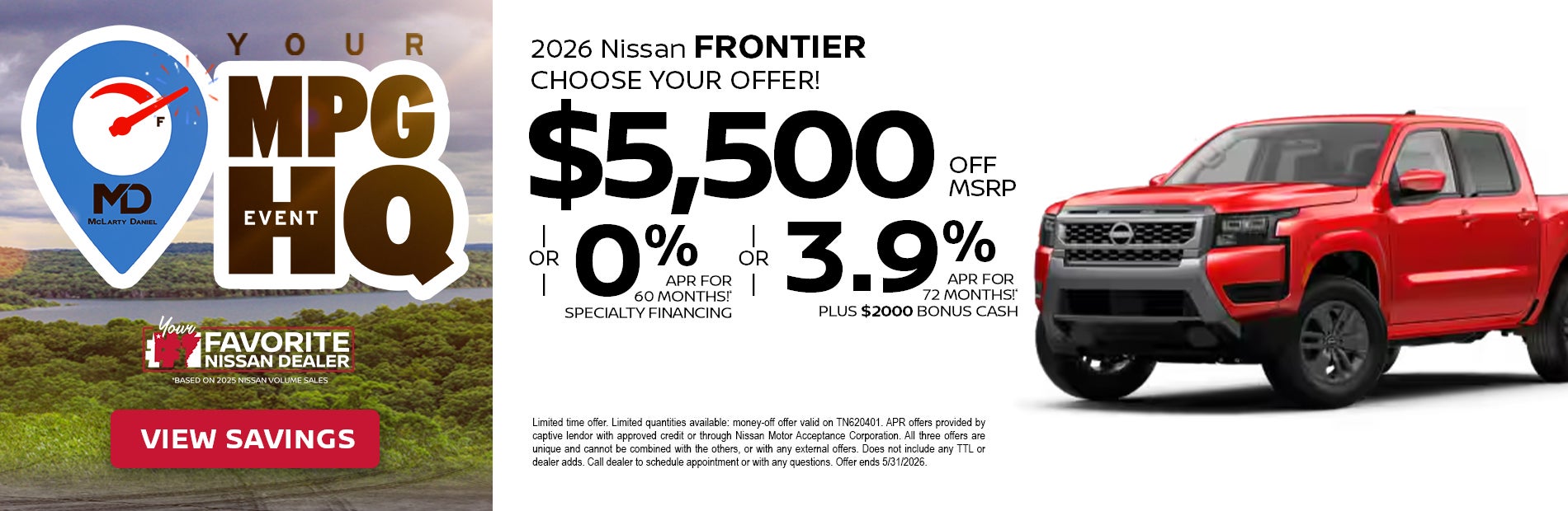 New 2026 Nissan Frontier