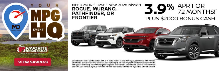 New 2026 Nissan Rogue, Pathfinder, Murano, Frontier