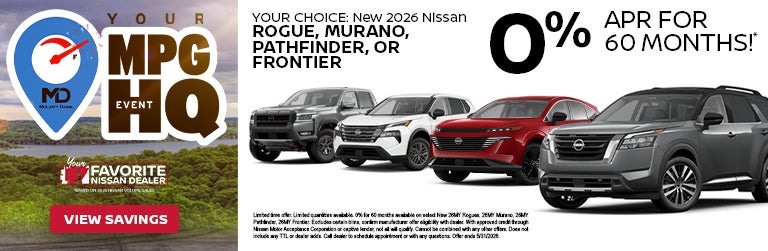 New 2026 Nissan Rogue, Pathfinder, Murano, Frontier