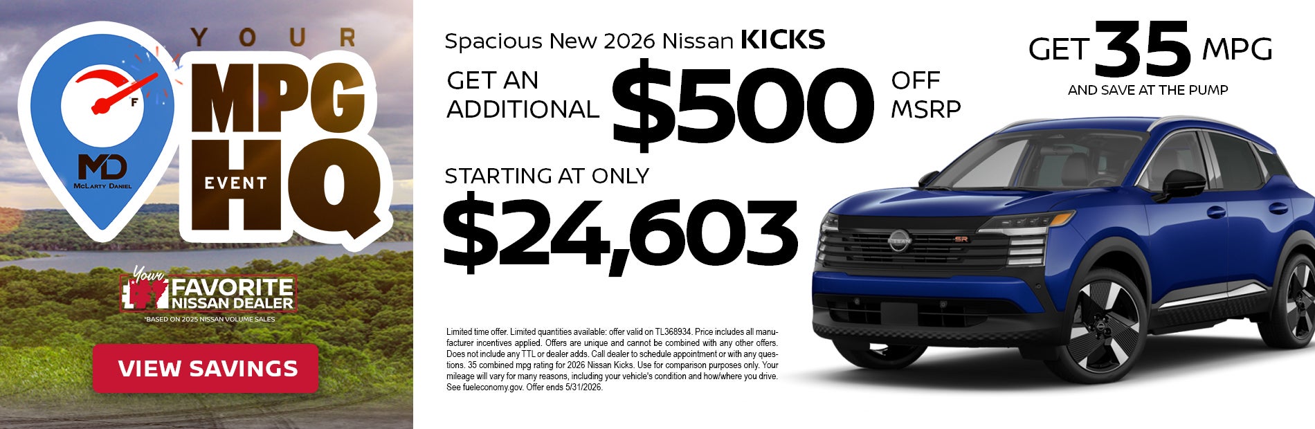 New 2026 Nissan Kicks